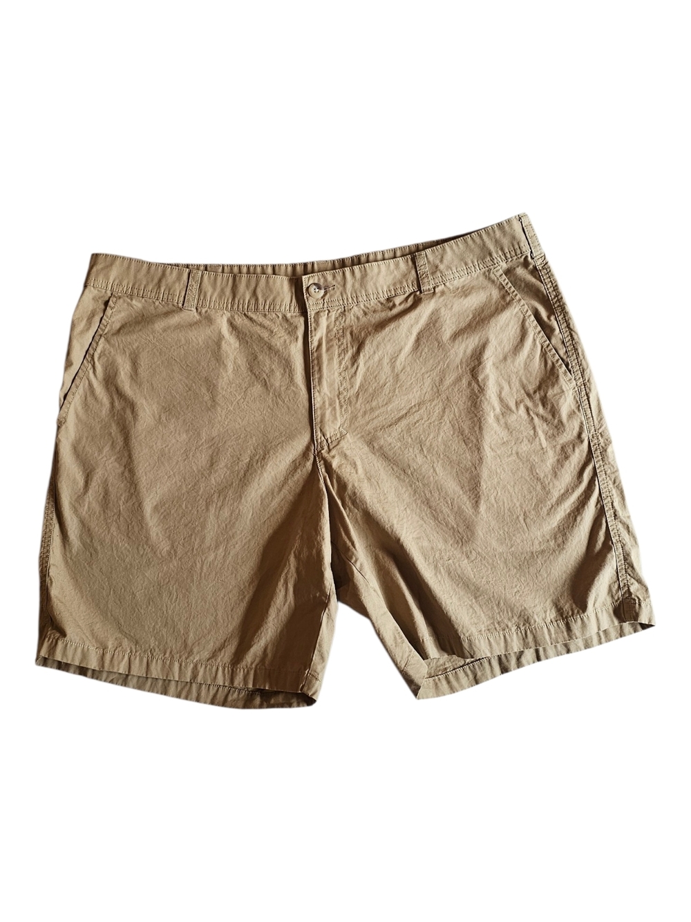 Columbia Washed Out Shorts Mens 40 Khaki Cotton Chino Hiking Casual